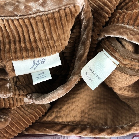 J. Jill XS Jacket Brown Tan Corduroy Blazer Top B - Picture 7 of 7